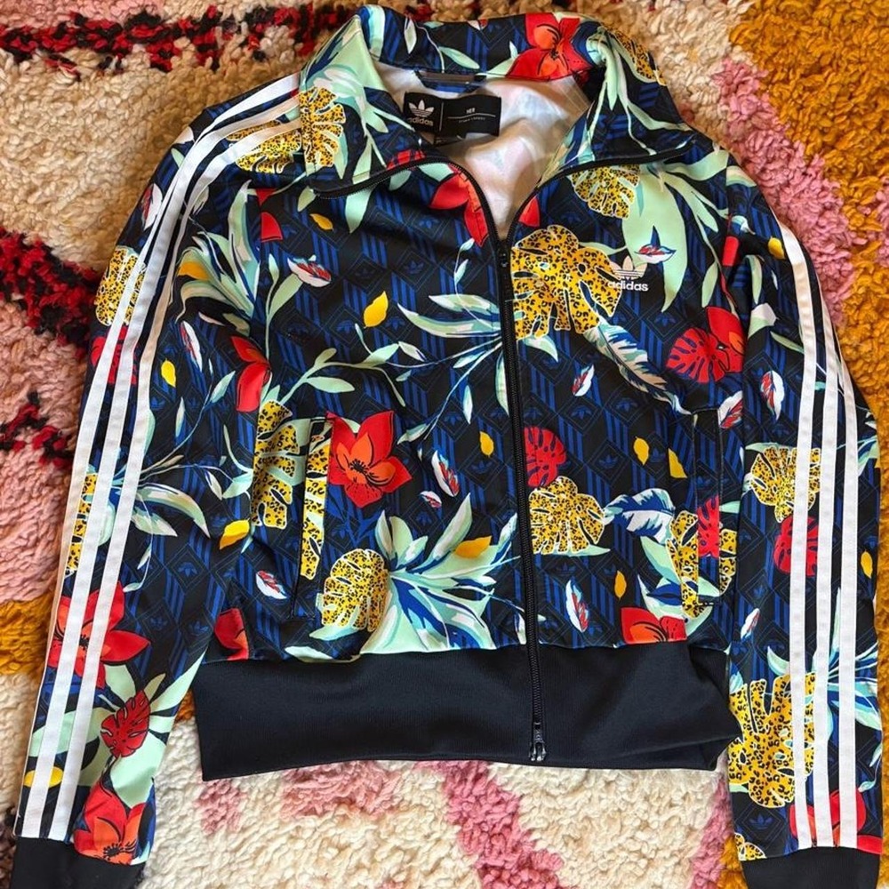Adidas x HER Studio London Floral Track Jacket Y2K Tropical Print Size M